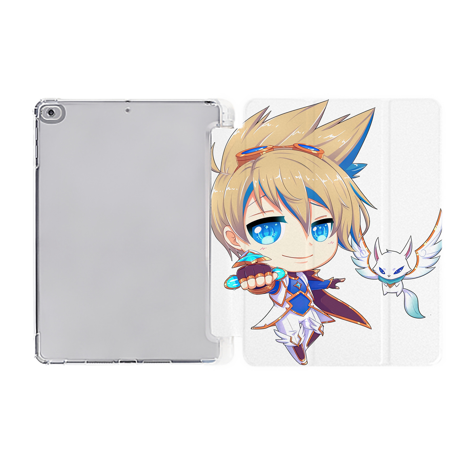 （画像用） リーグ・オブ・レジェンド League of Legends LOL IPad ケース ペン収納付き 三つ折りスタンド PUレザー×シリコン 対応機種9.5/10.5/10.9インチ